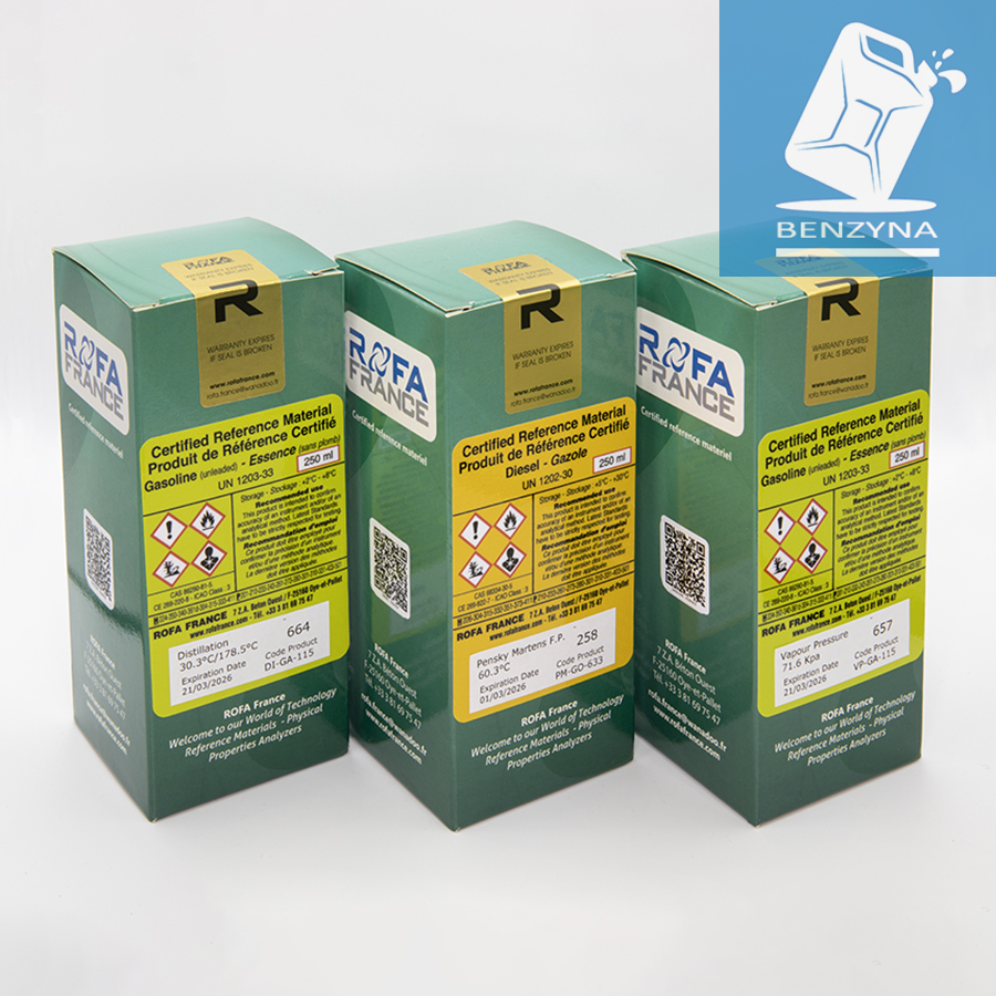 ROFA - Certyfikowane Materiały Referencyjne  - BENZYNA - ISO 17034