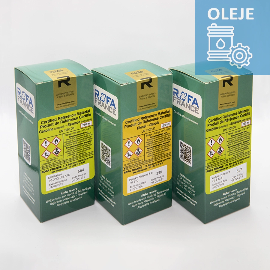 ROFA - Certyfikowane Materiały Referencyjne - OLEJE I SMARY - ISO 17034